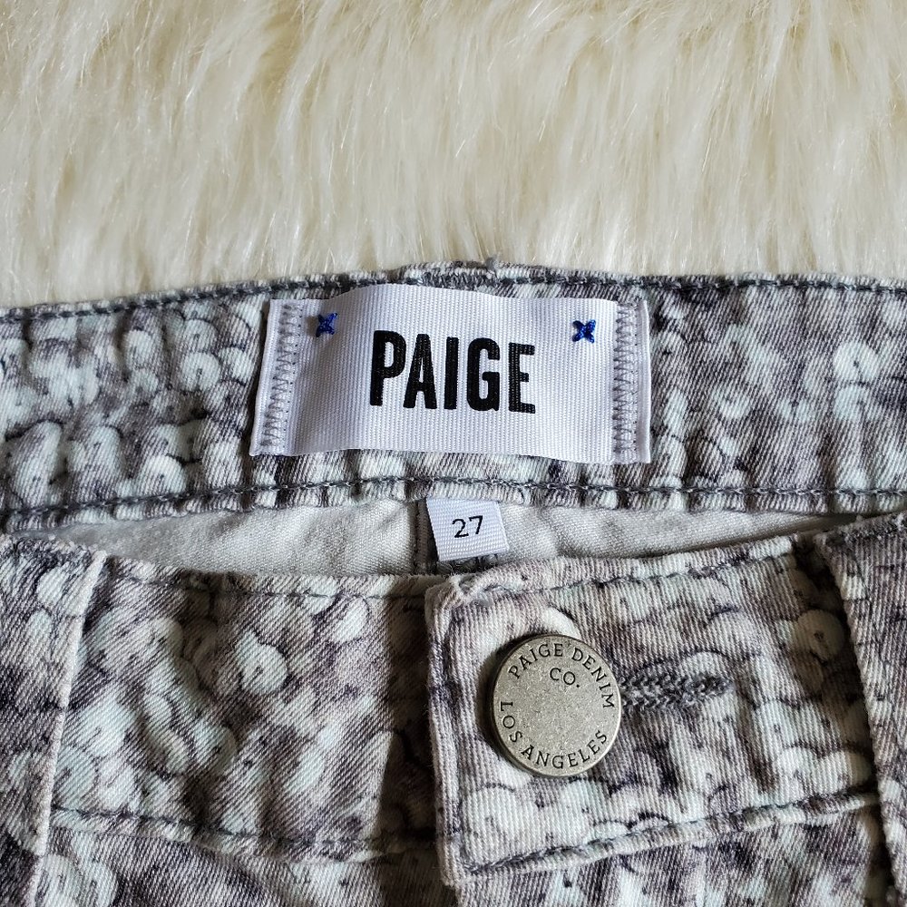 PAIGE Verdugo Ankle Skinny Jeans in Pewter Sequin Size 27 LIKE NEW - Picture 10 of 16